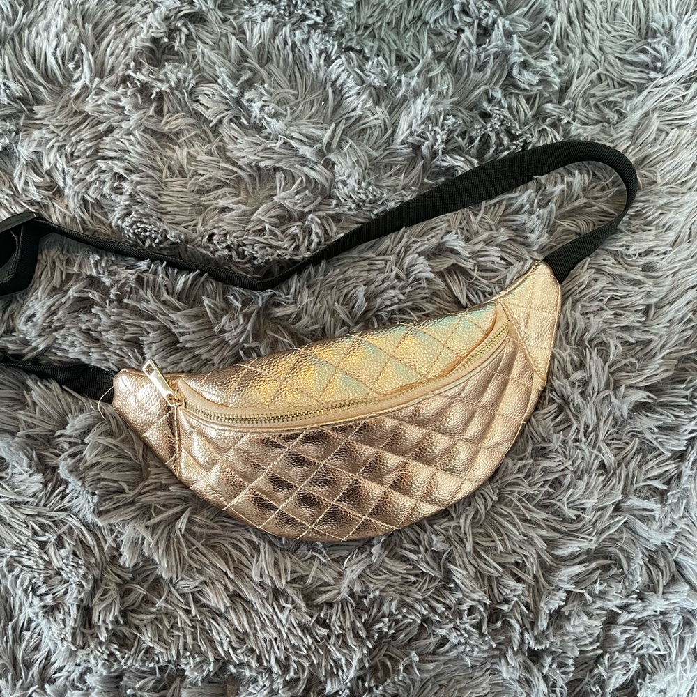 Gold quilted Fanny pack
